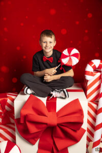 kerstfotoshoot, kinderportret, kerst, candy cane